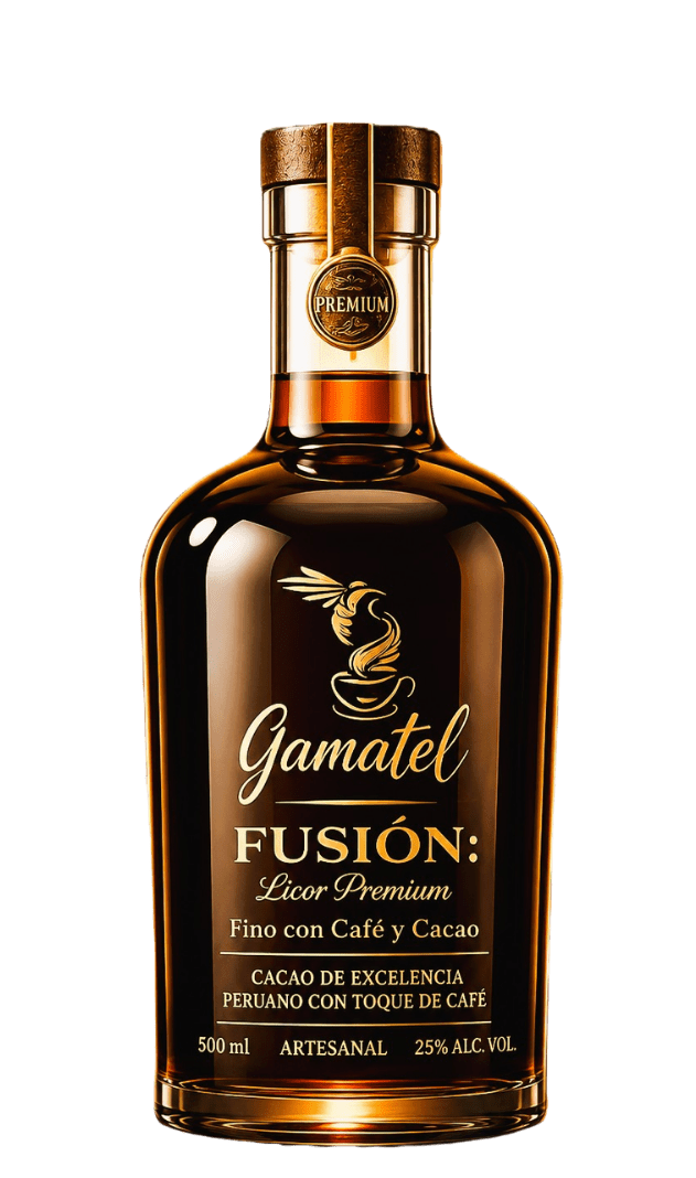 Gamatel Fusion Licor Premium Pisco con Crema de Café