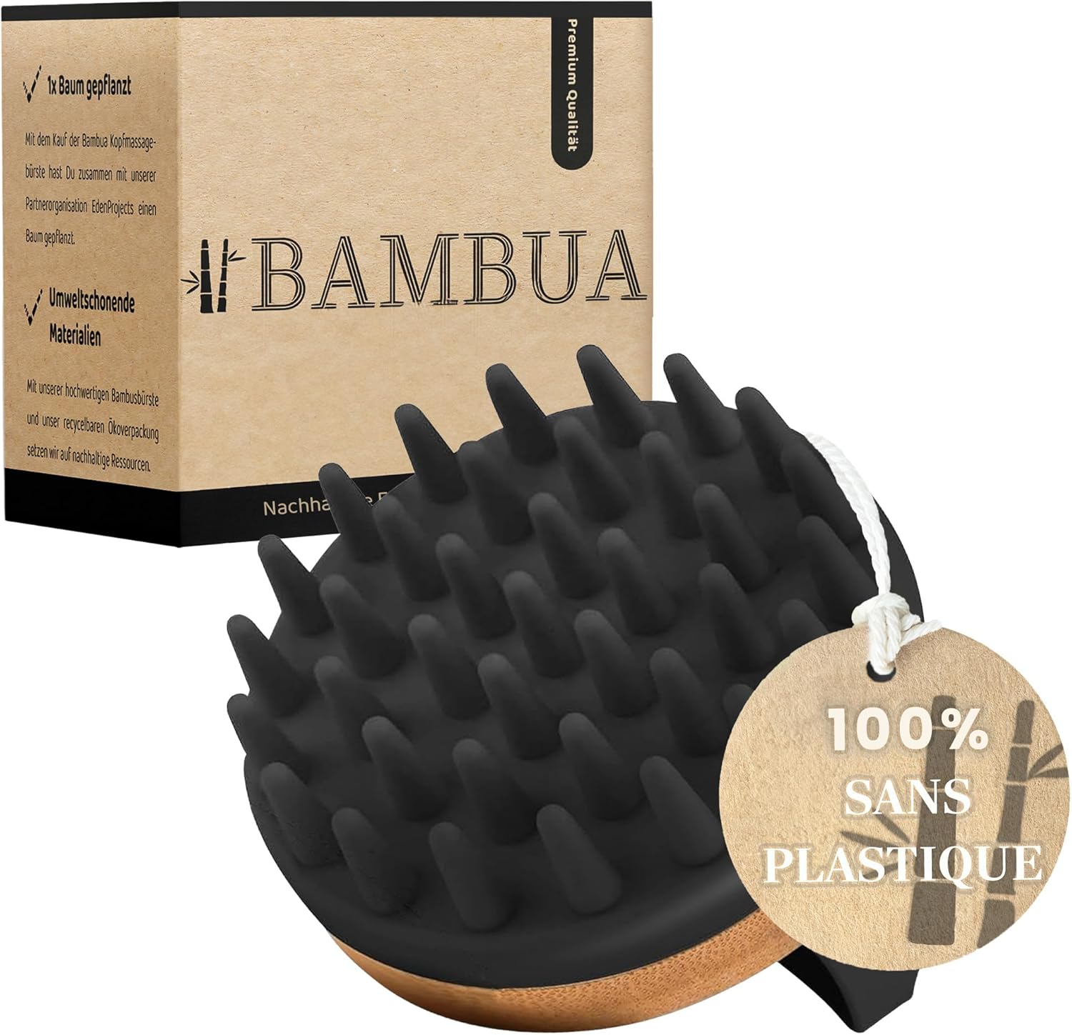 Bambua Brosse Massage Cuir