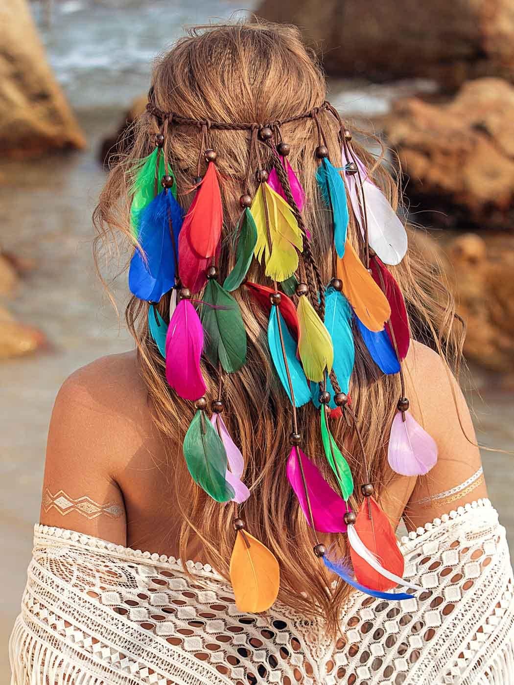 Fashband Indien Plume Bandeau