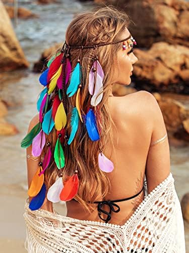 Vue 3 de Fashband Indien Plume Bandeau