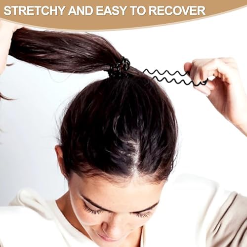 Vue 6 de Pieces Elastique Cheveux Spirale