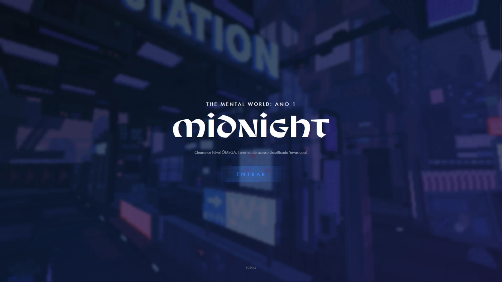 Screenshot da plataforma MidNight Blue (v2).