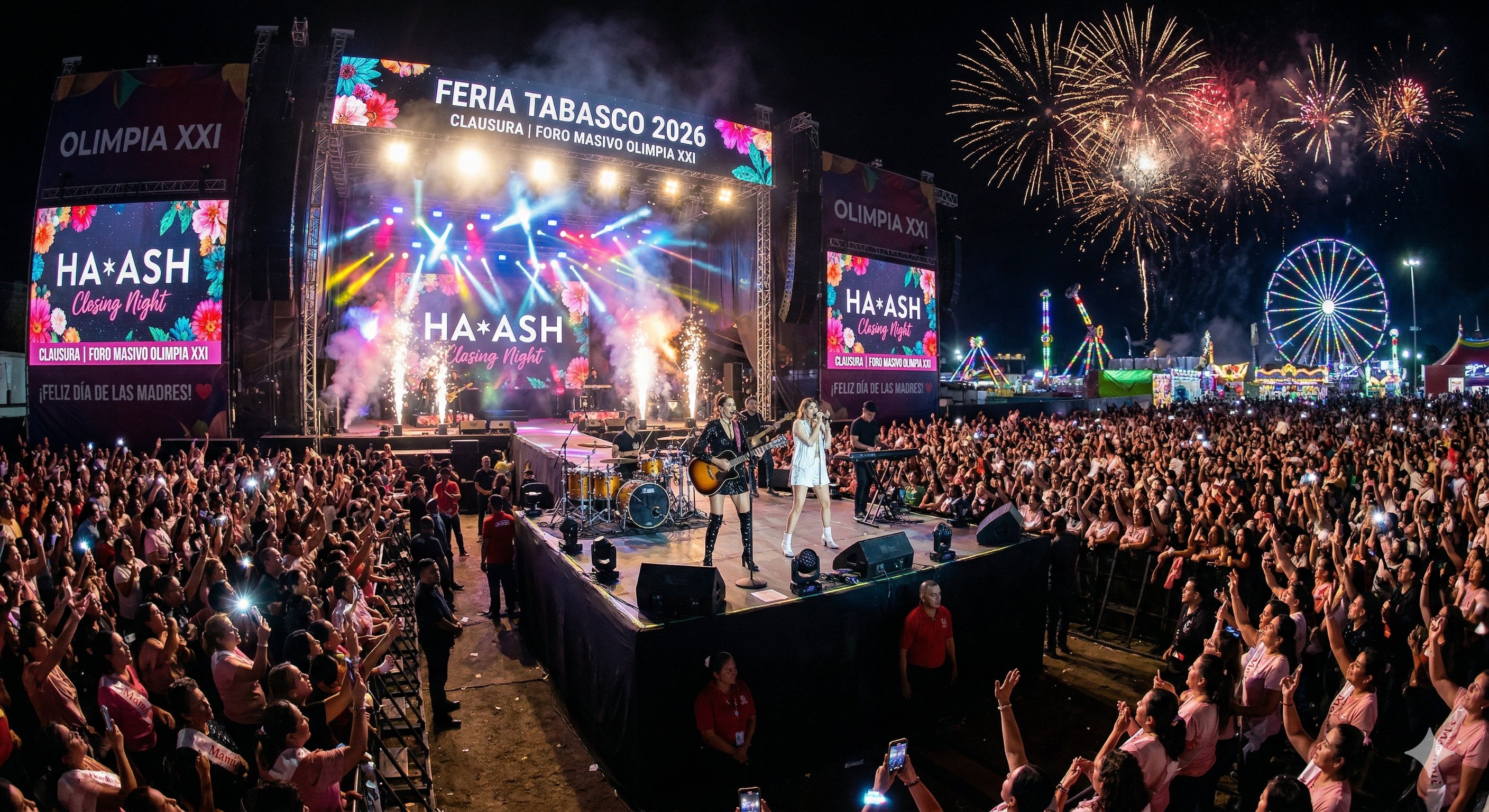 Ha*Ash cierra el Foro Tabasco 2026 — Concierto Gratuito Feria Tabasco
