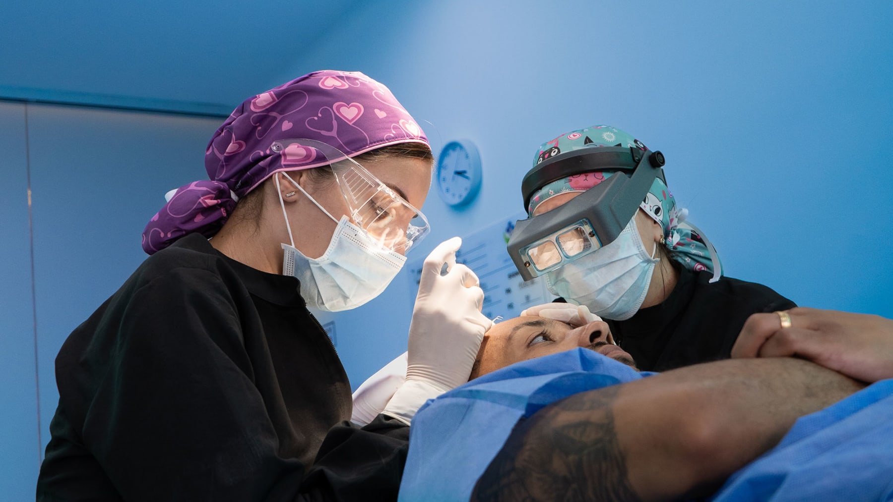 The Colombia Care surgical team performing a transplant in Medellín