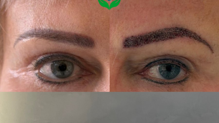 Trasplante de cejas antes y después, un arco más lleno y definido — Colombia Care, Medellín