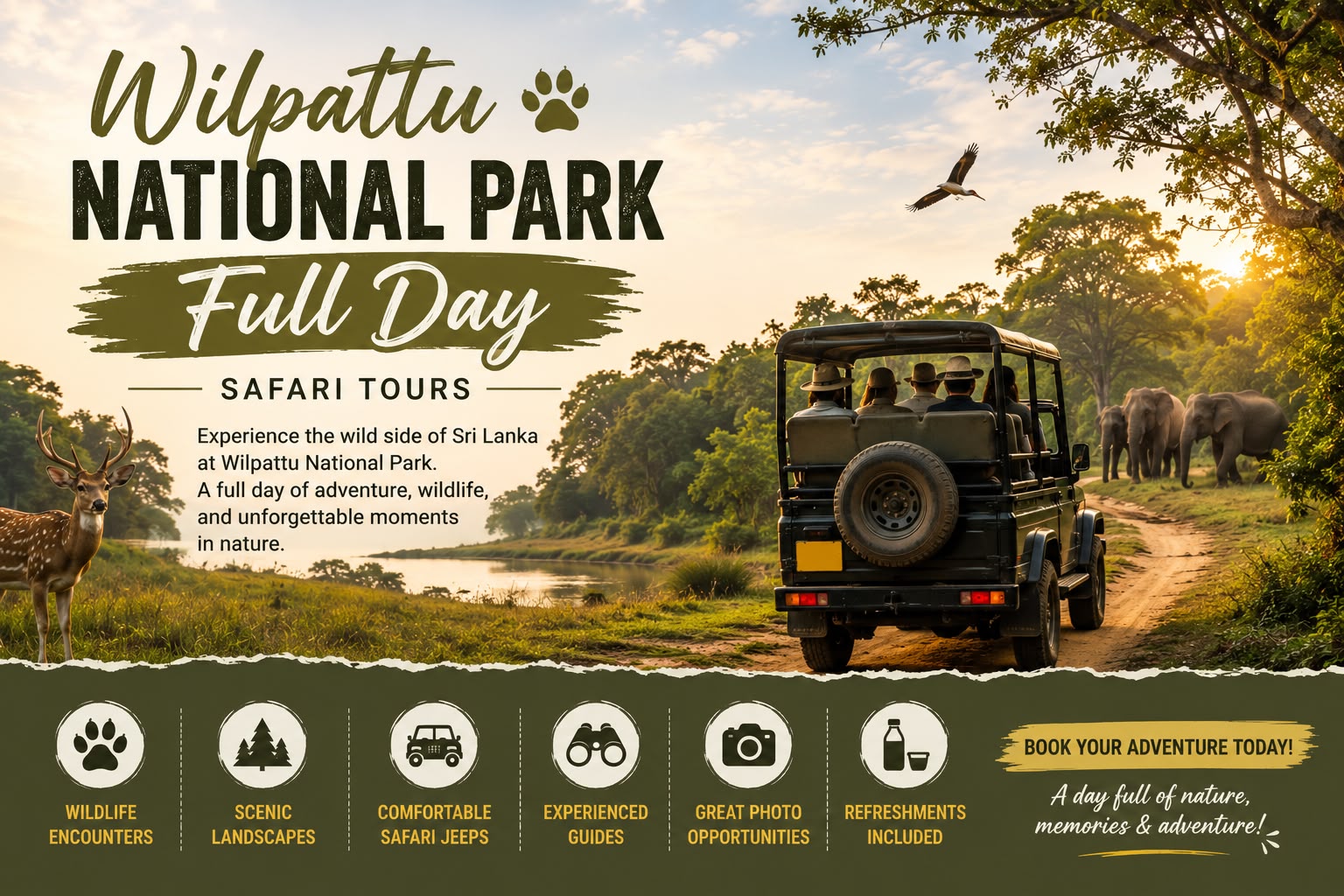 Wilpattu National Park Full Day Safari