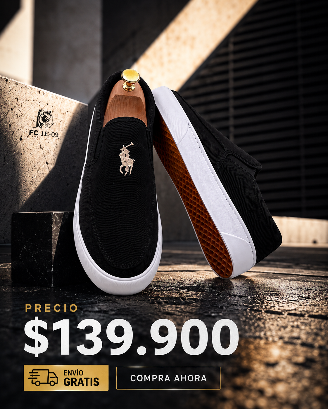 babucha polo caballero original
