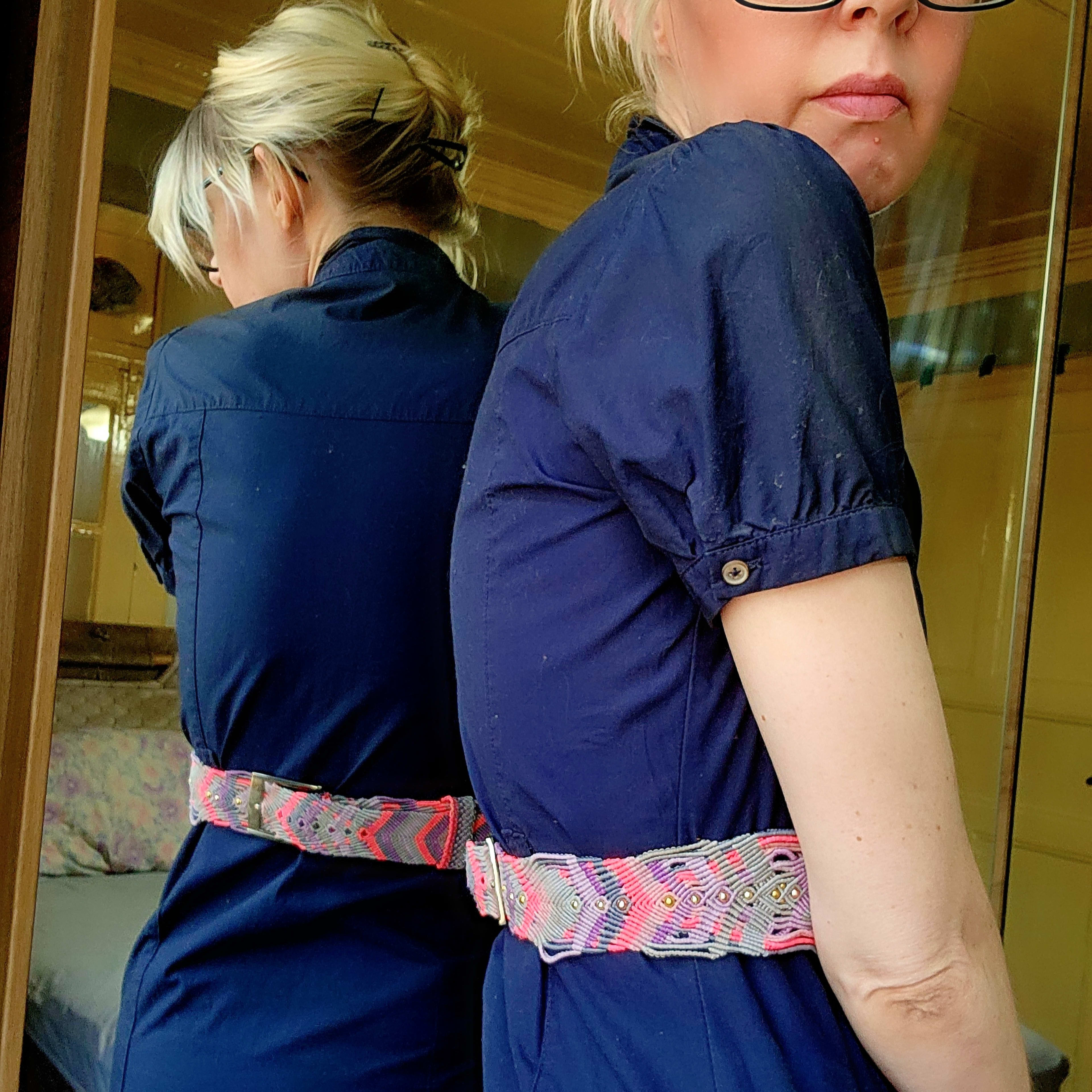 Macrame Rose Quartz Amethyst Belt. Handmade Boho Gemstone Waist Belt. Fashion Accessories Belt. Wide Belt Wide Macrame Belt