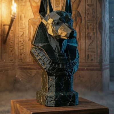 Low Poly Thoth 3D Print Statue
