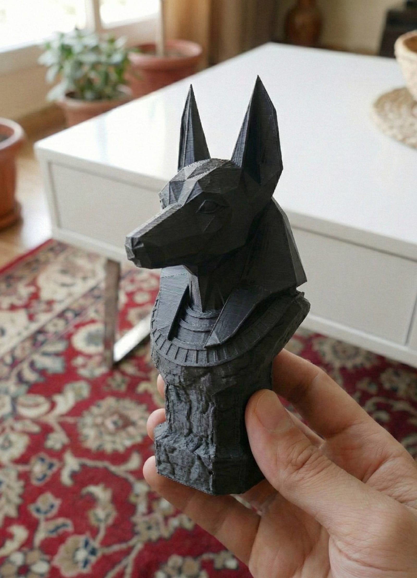 Low Poly Thoth 3D Print Statue