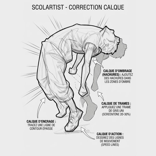 Calque correctif Manga BD