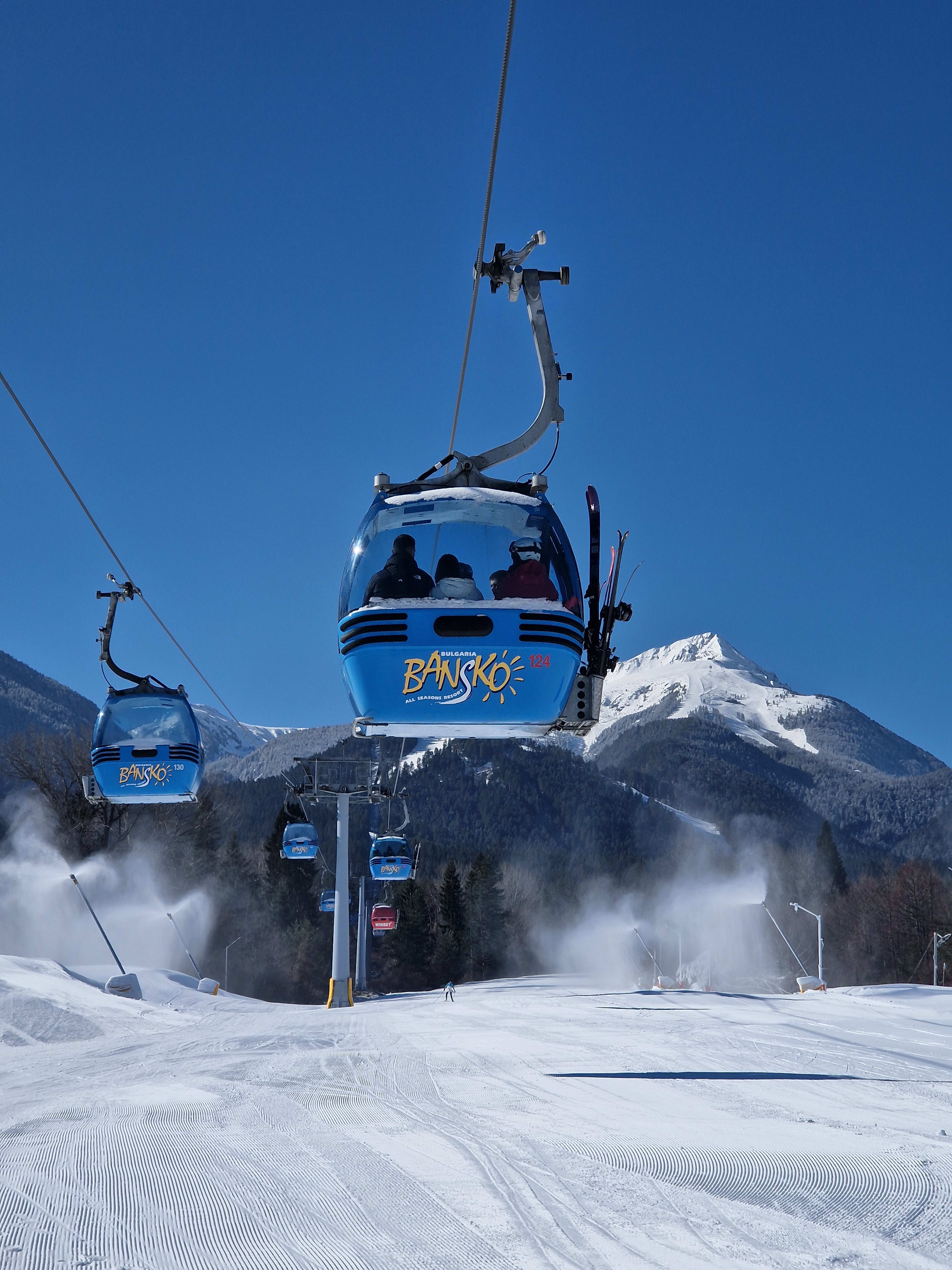 Gondola in Bansko Ski Zone and Vilew to Slopes Gondola in Bansko Ski Zone and Vilew to Slopes
