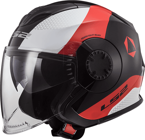 Casco LS2 570 Verso Technic Blanco / Rojo