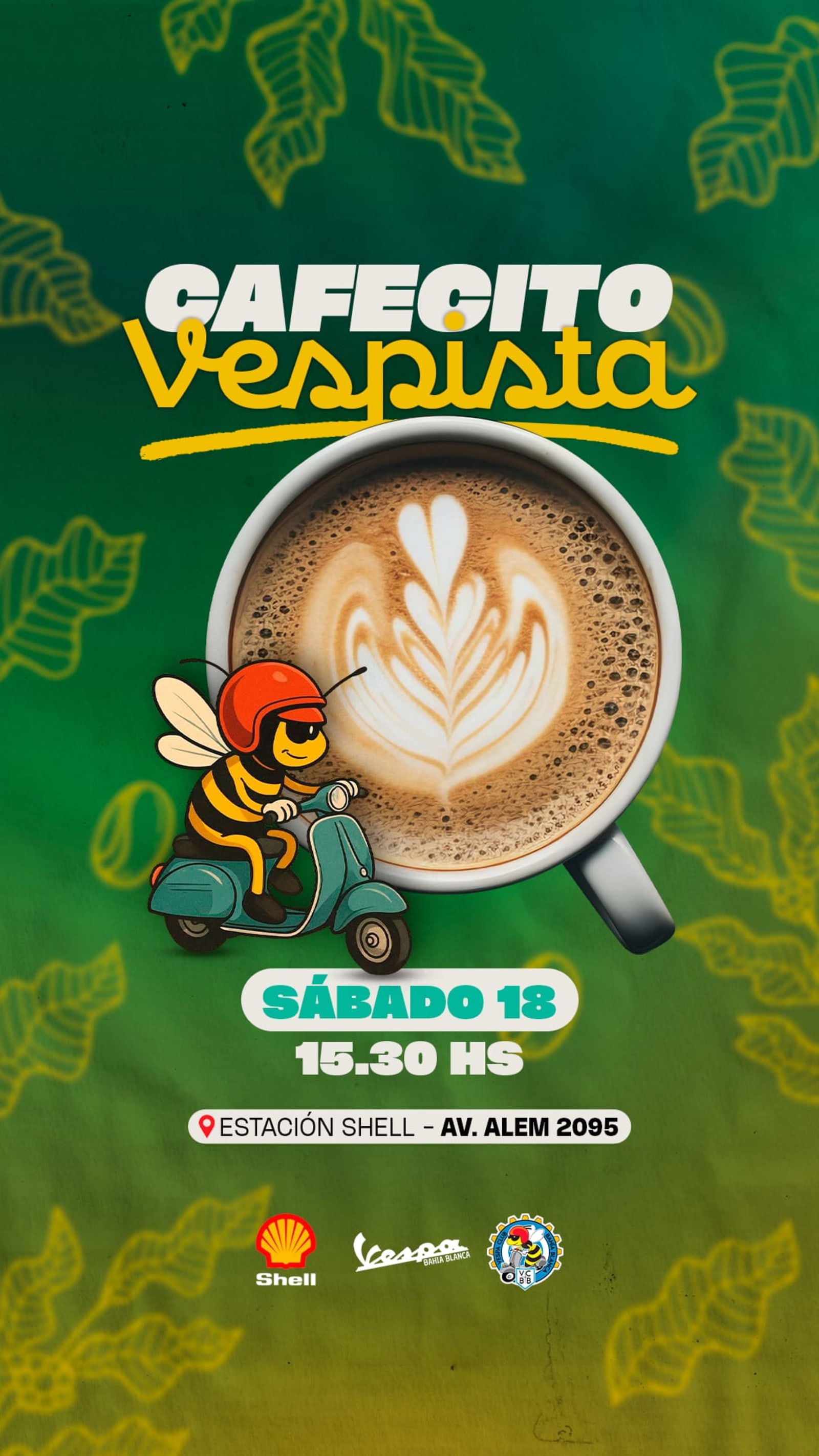 Cafecito Vespista en la Shell de Av. Alem.
