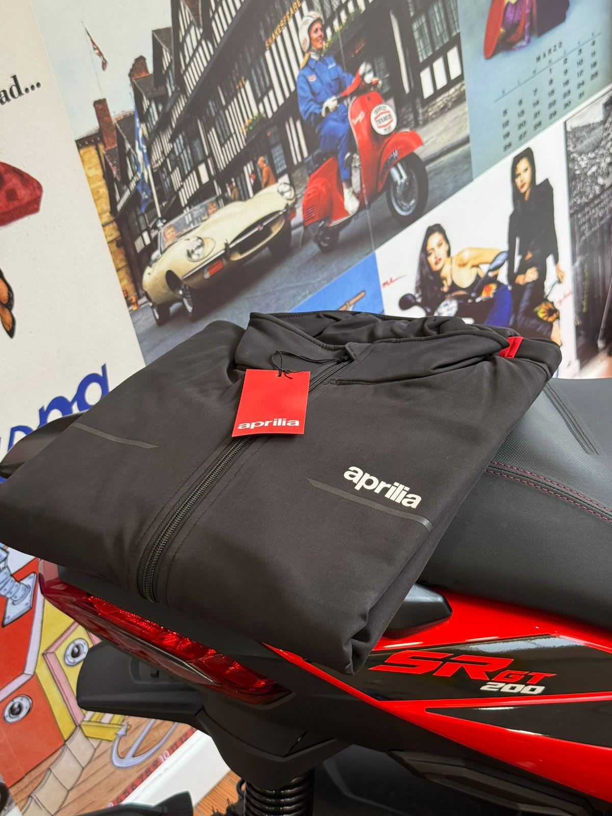 Campera Softshell Aprilia Negro - Thumbnail 3