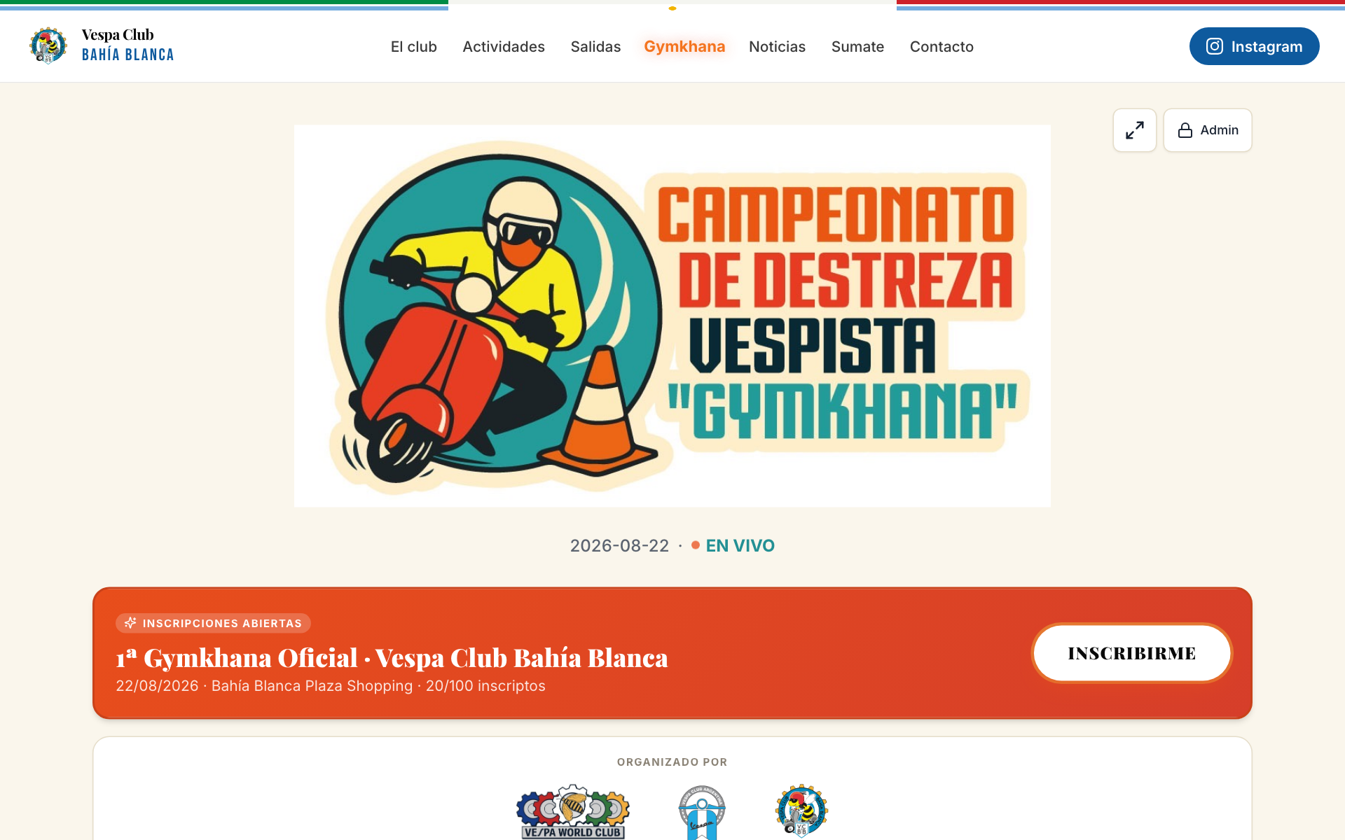 Inscripción a la Gymkhana