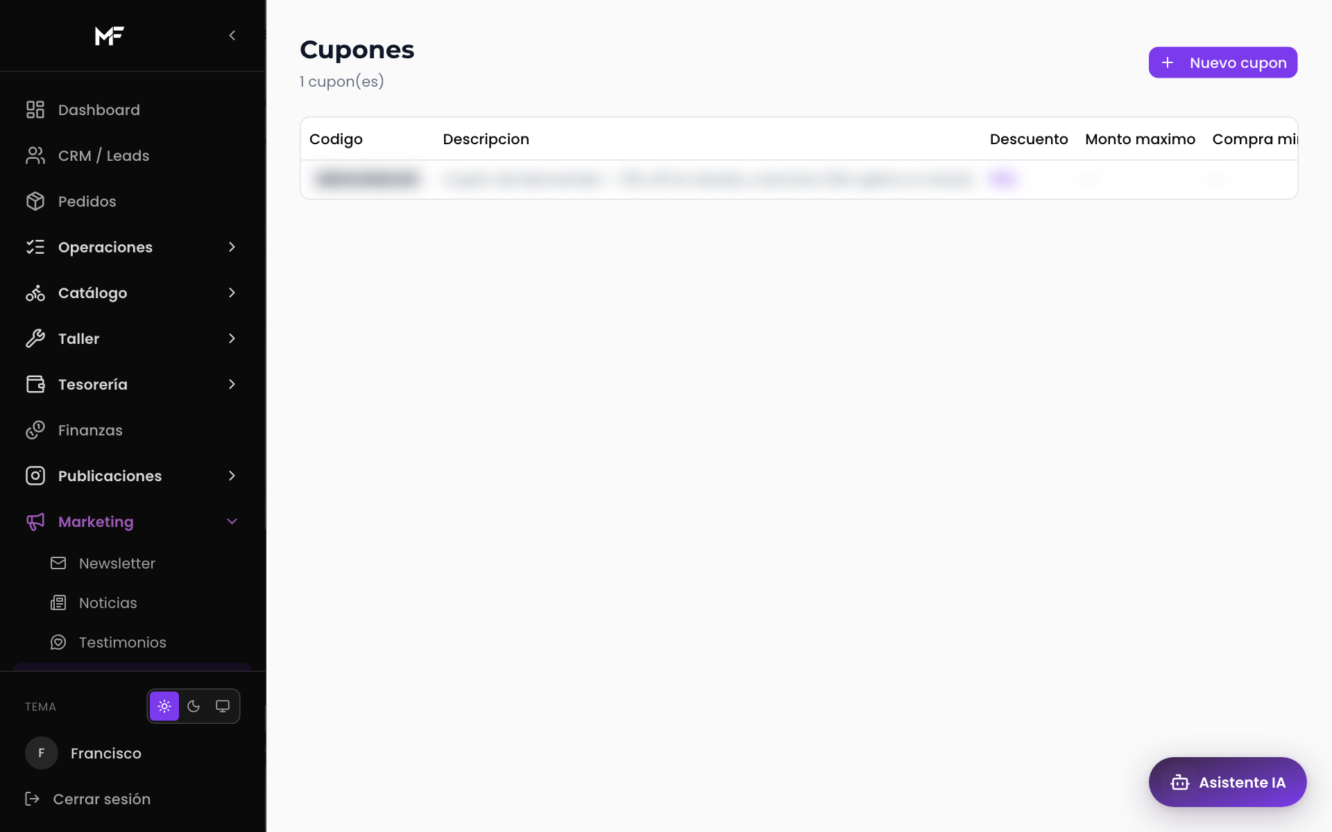 Cupones de descuento