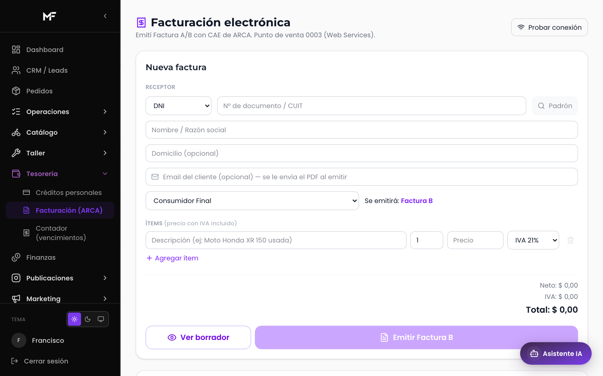 Facturación (ARCA)