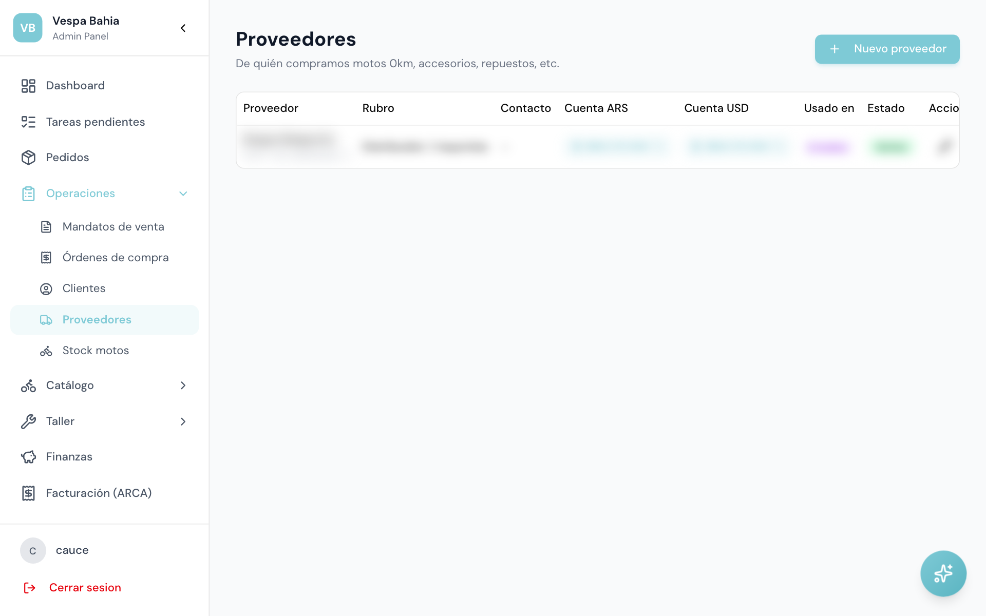 Proveedores