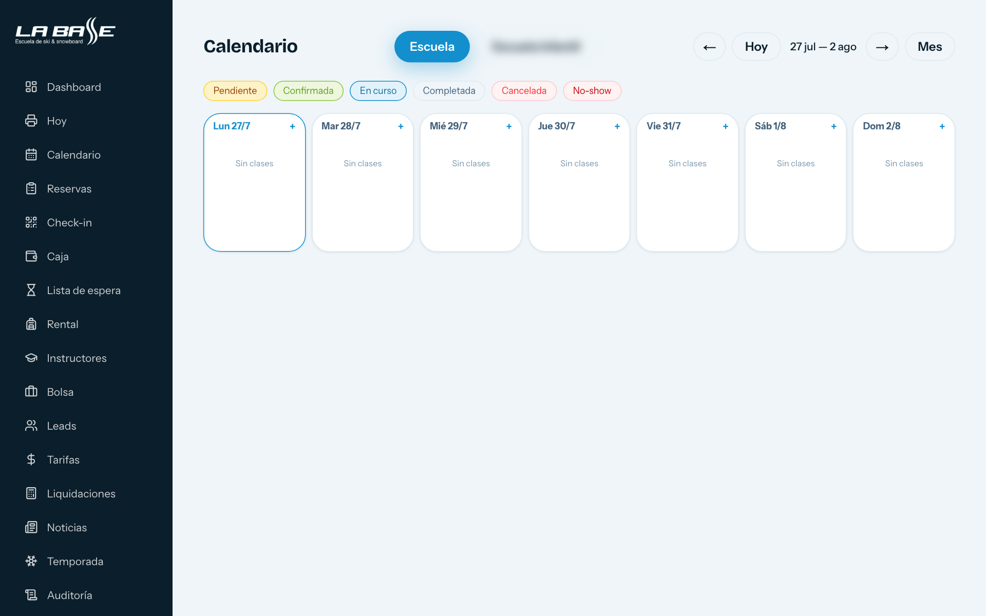 Calendario del mes