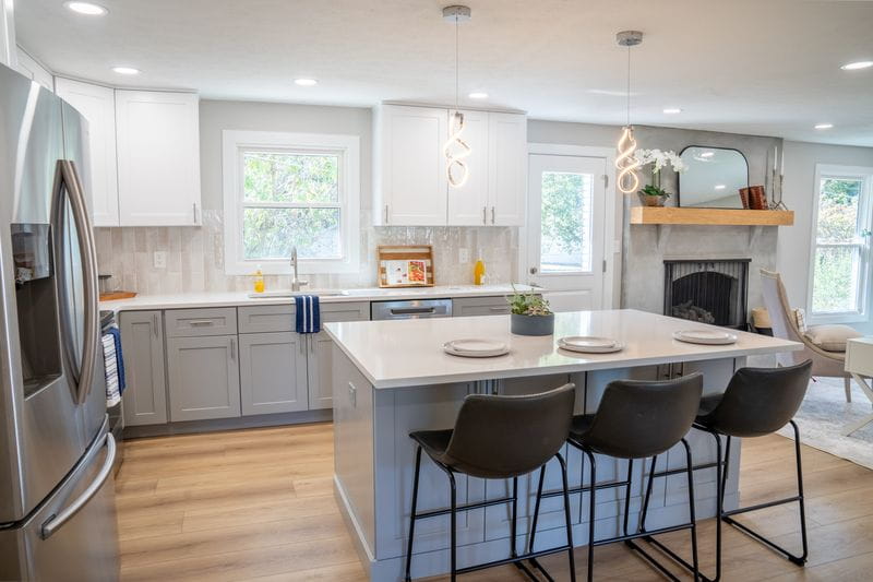 Beautiful home addition space with natural lighting