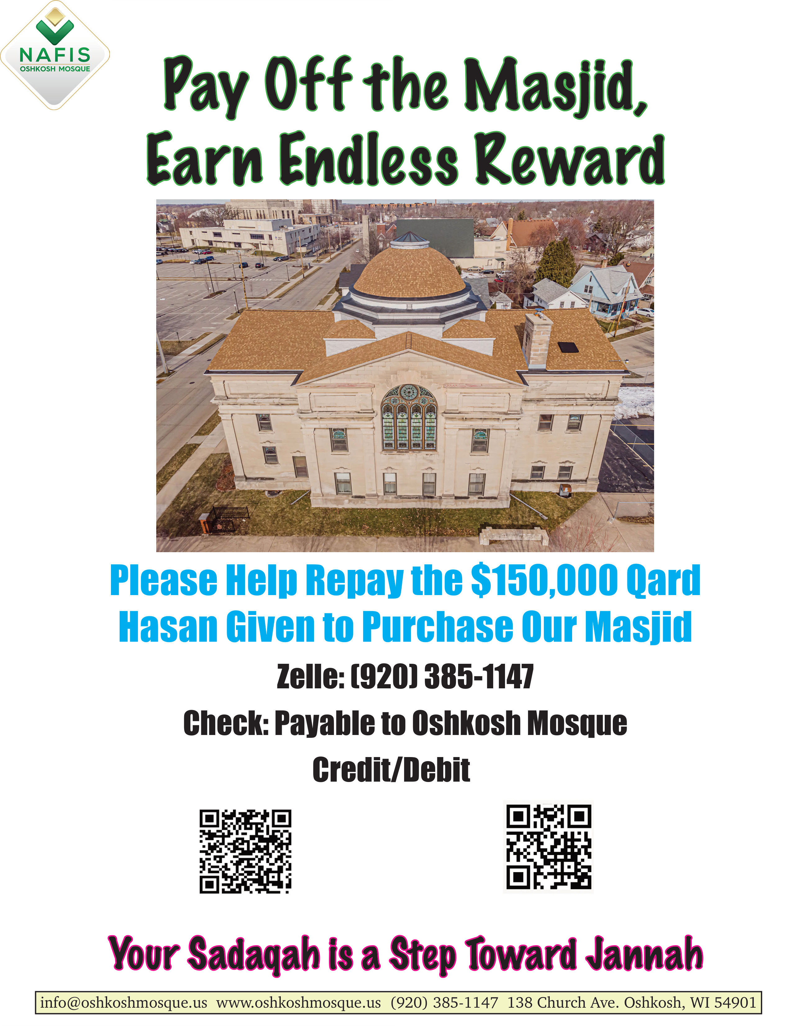 Please Help Oshkosh Mosque Pay Its Qard Hasan