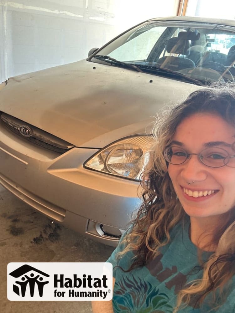 Isabella's 2005 Kia Rio Donated to Habitat for Humanity in Hartsville, TN