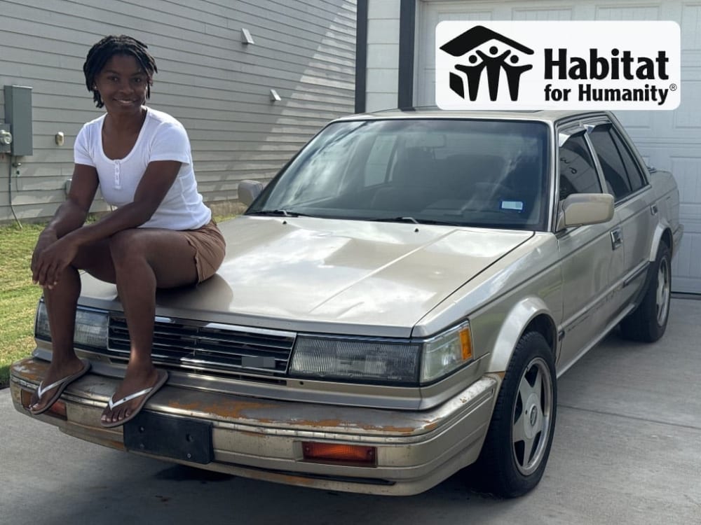 Natalie's 1988 Nissan Maxima Donated to Habitat for Humanity in Lockhart, TX