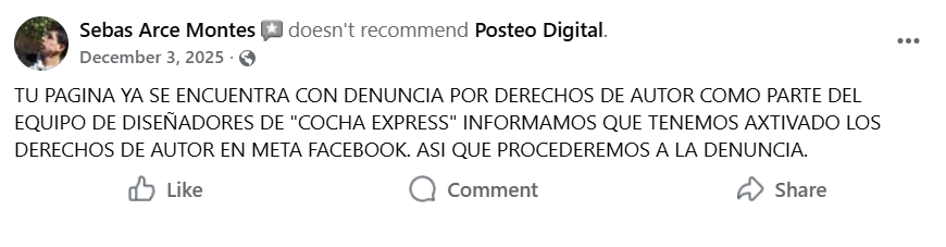 Denuncia de Sebas Arce Montes 1