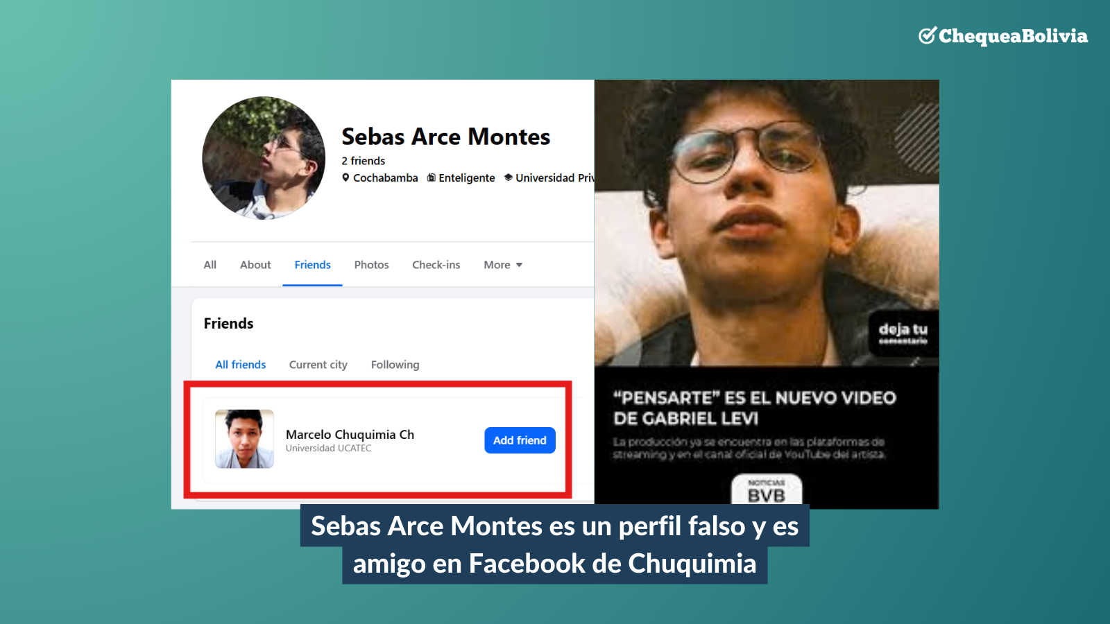 Sebas Arce Montes amigo de Marcelo Chuquimia