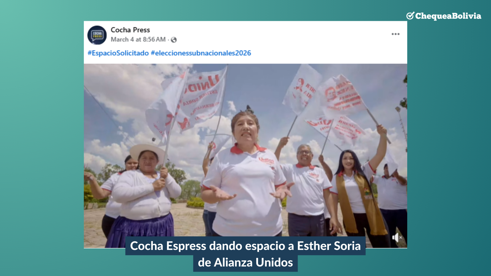 Cocha Press promocionando a Esther Soria