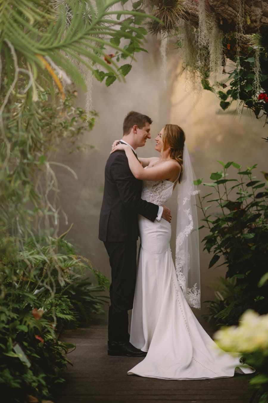 Tropical Bride & Groom San Antonio Botanical Gardens