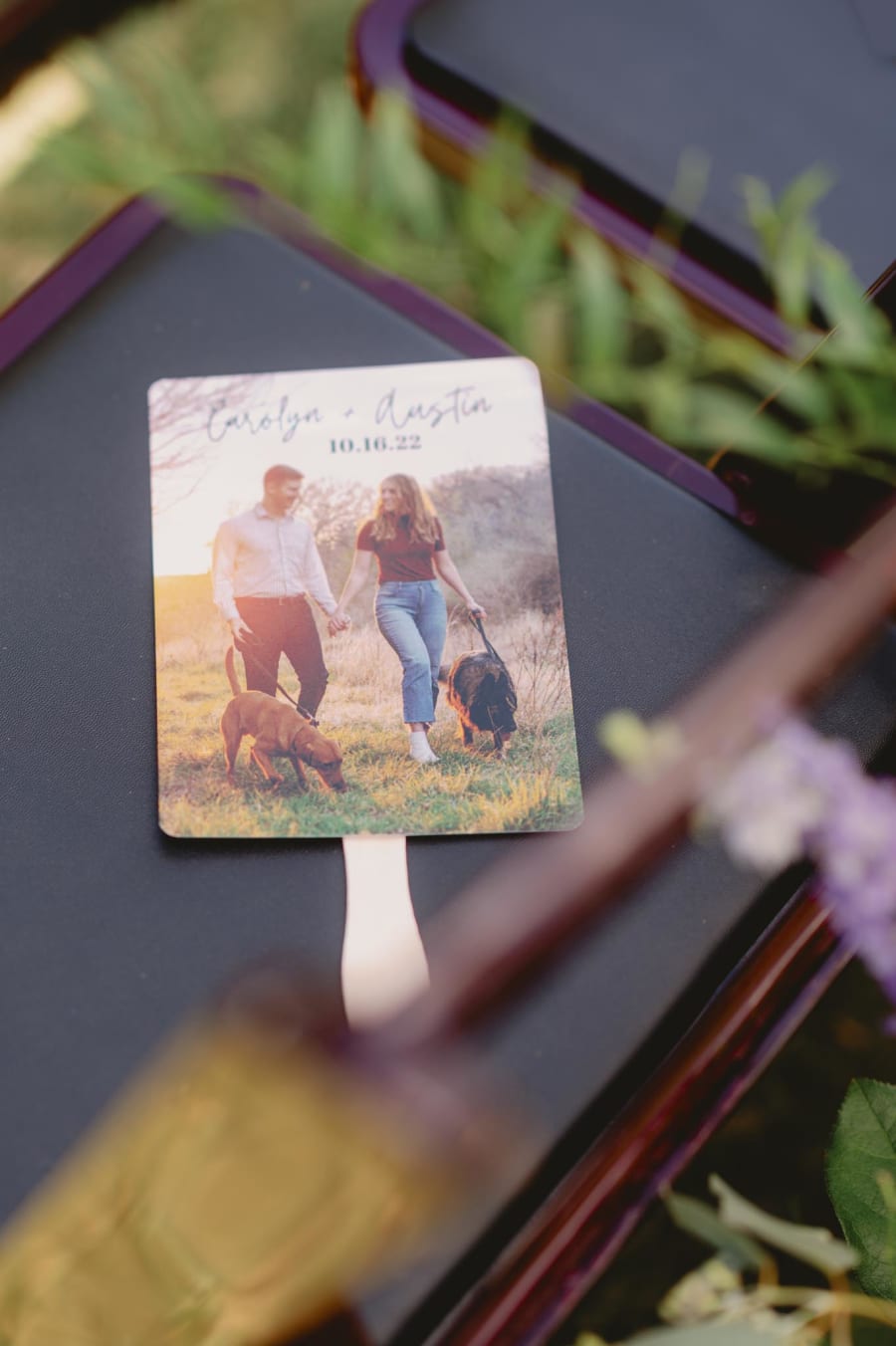 Custom Fans for Outdoor Wedding Ceremony