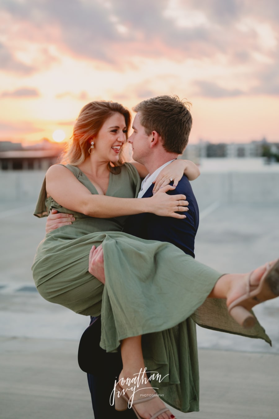 Romantic Sunset Engagement Photos