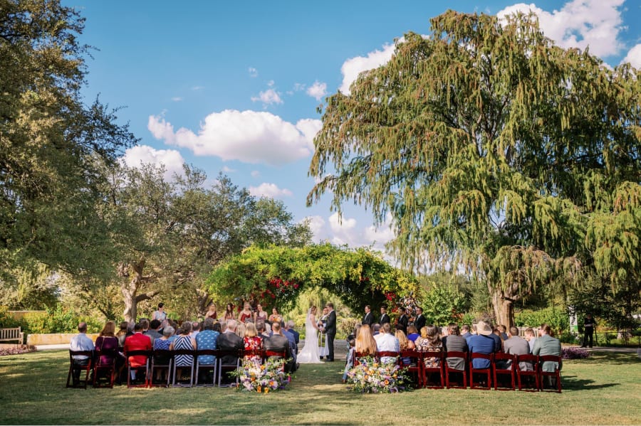 Greehey Lawn Wisteria Arbor Wedding Ceremony