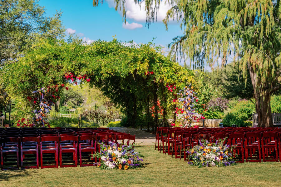 Outdoor Wedding Ceremony Greehey Lawn