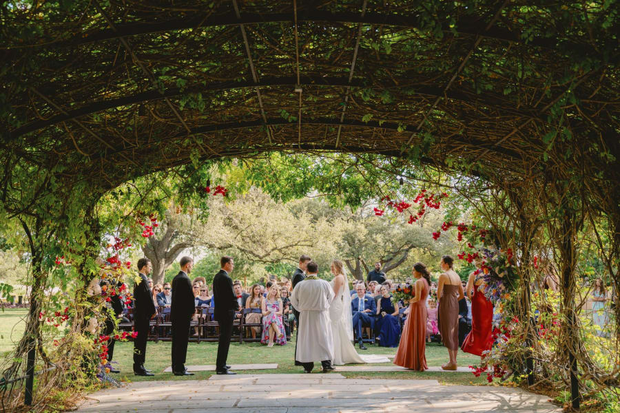 Greehey Lawn Wisteria Arbor Wedding Ceremony
