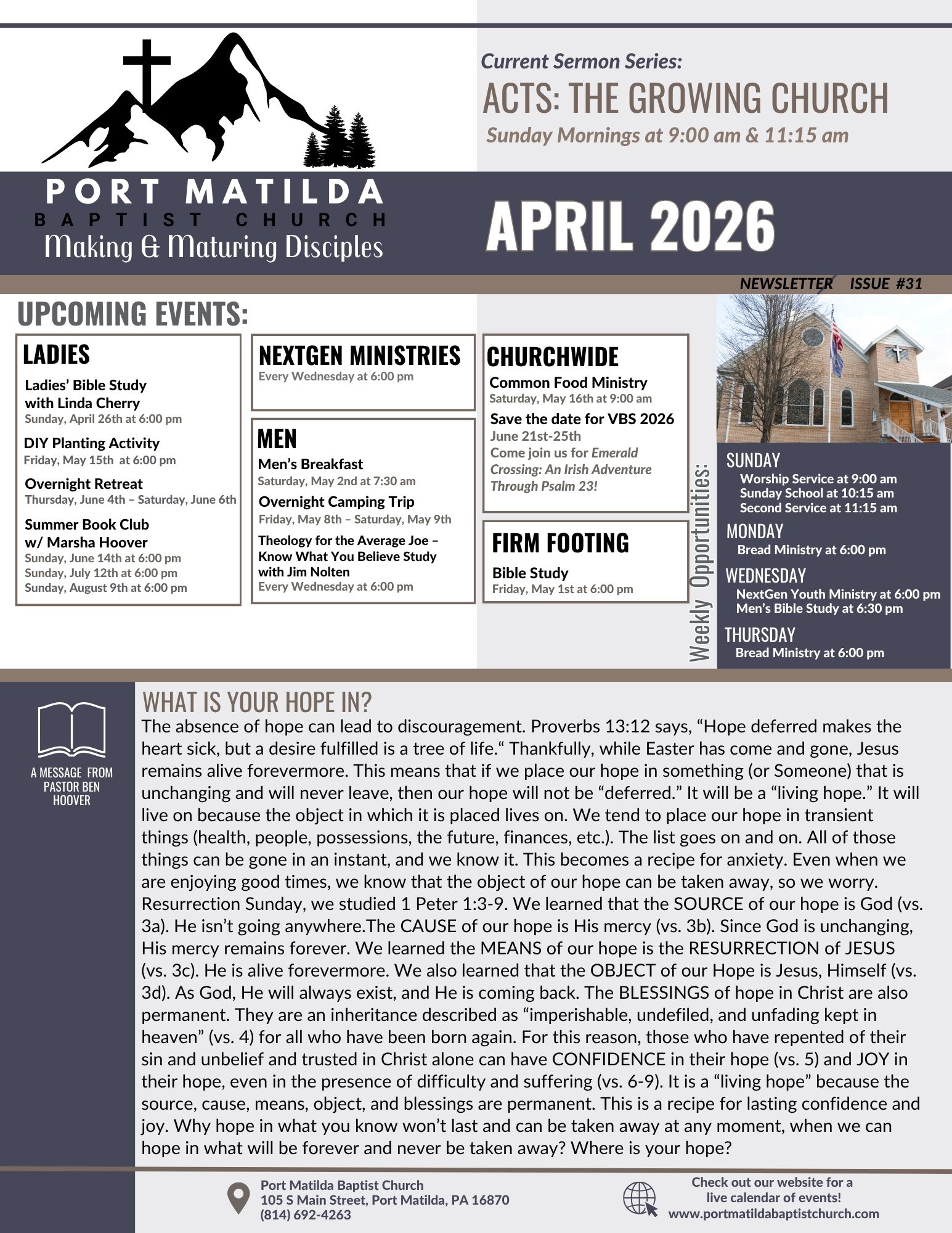 Newsletter Front