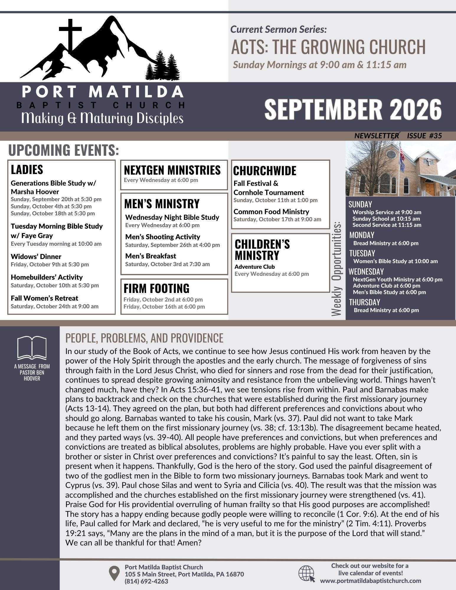 Newsletter Front