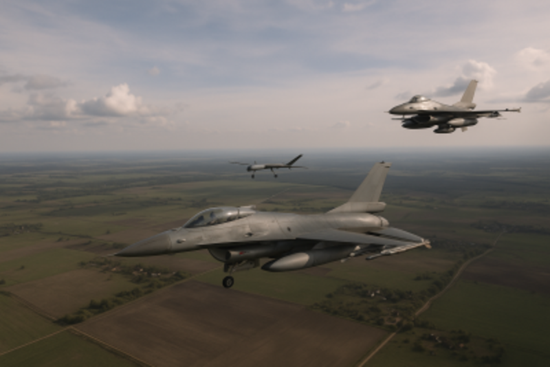 F-16 Fighters Intercept Drone in Ukrainian Airspace Amid Rising Tensions