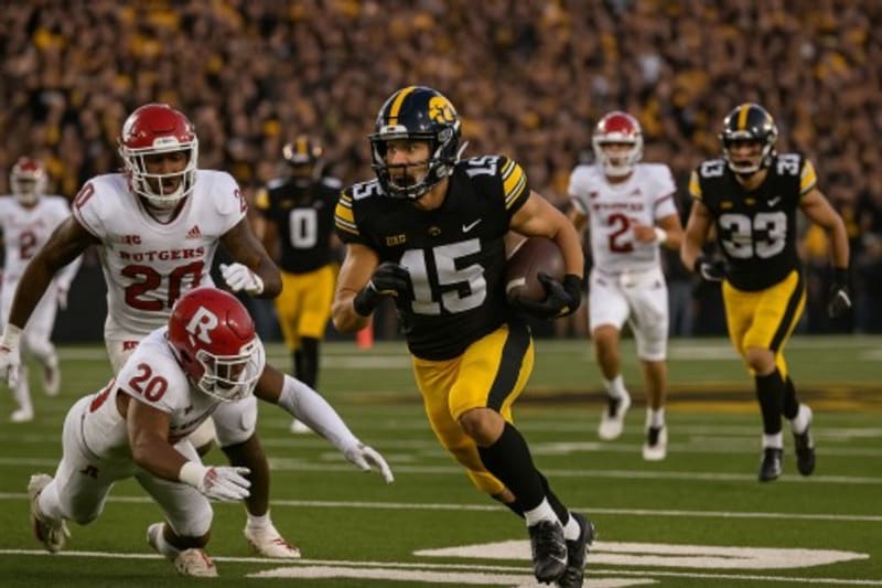 Hawkeyes Outlast Scarlet Knights in Thrilling Big Ten Opener