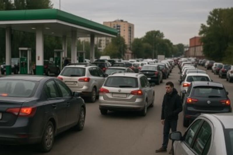 Russia’s Fuel Shortage Sparks Chaos at Gas Stations