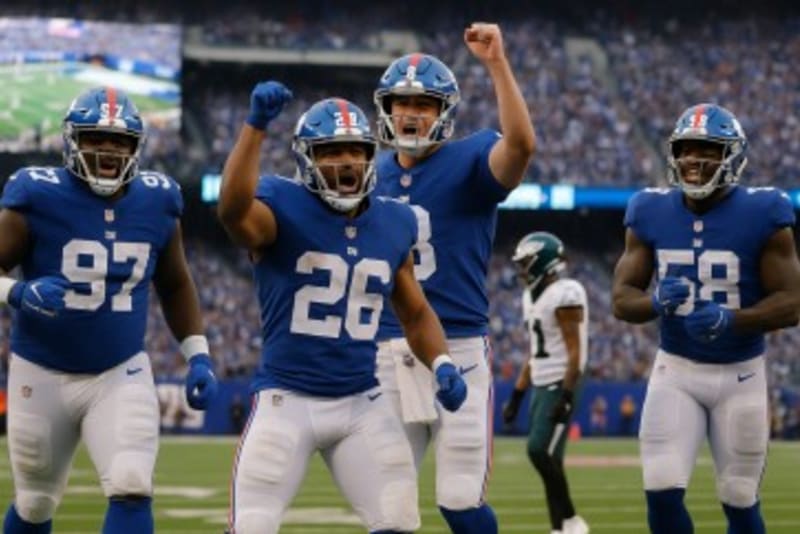 Giants Dominate Eagles in 34-17 Showdown, Cementing Honor Roll Status