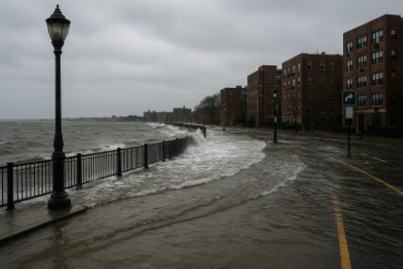 “New York Battles Surging Tides: Coastal Flood Warning Extends Through Monday Evening”