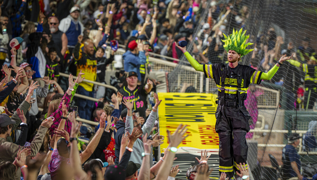 Banana Ball brings Party Animals and Firefighters to Isotopes Park in Albuquerque