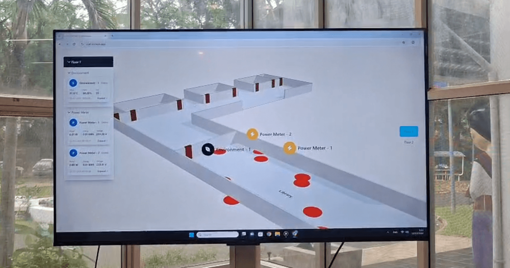 Platform Digital Twin สำหรับอาคาร ด้วย Web 3D และ Sensor