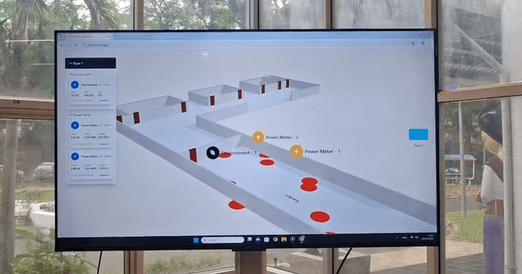 Platform Digital Twin สำหรับอาคาร ด้วย Web 3D และ Sensor