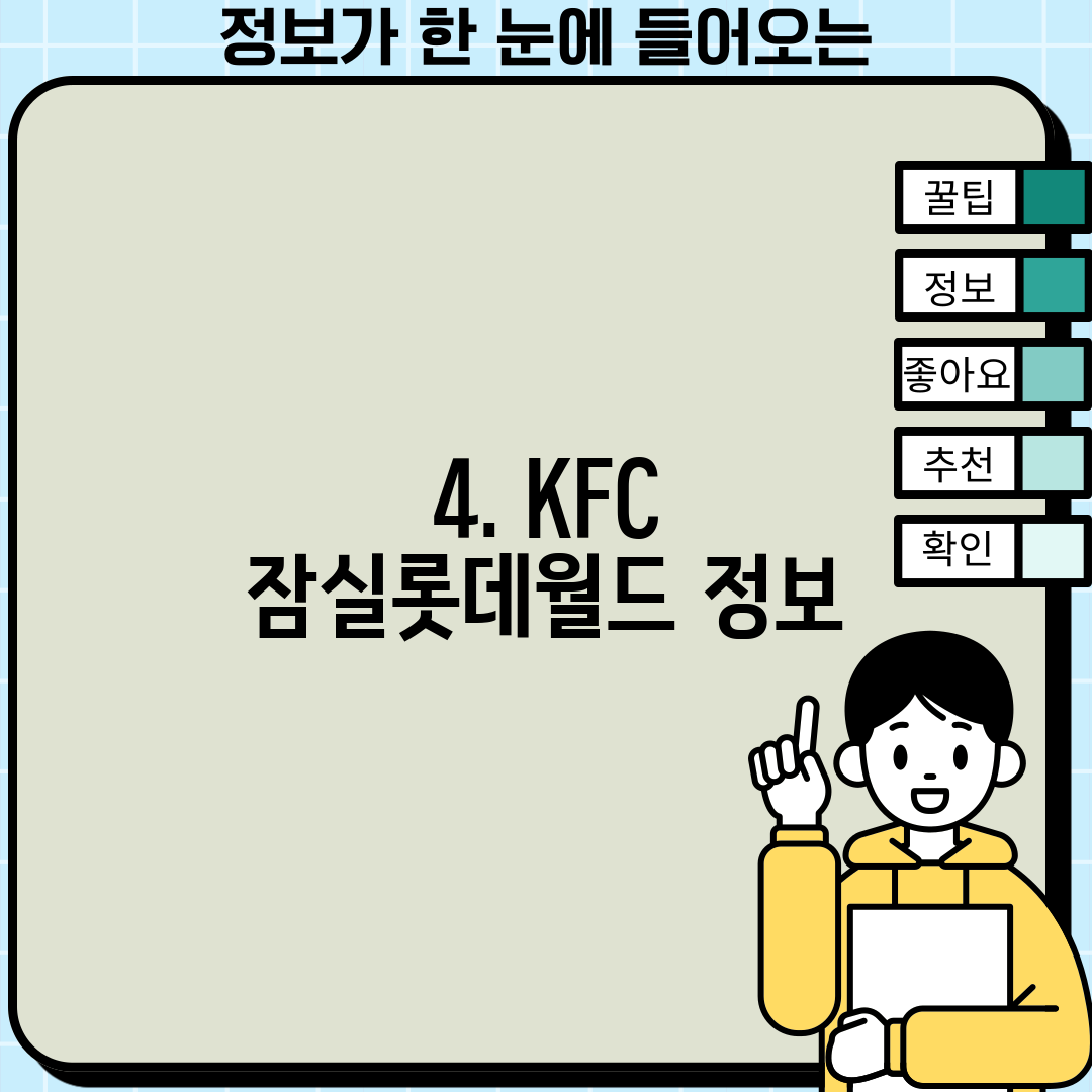 4. KFC 잠실롯데월드 정보