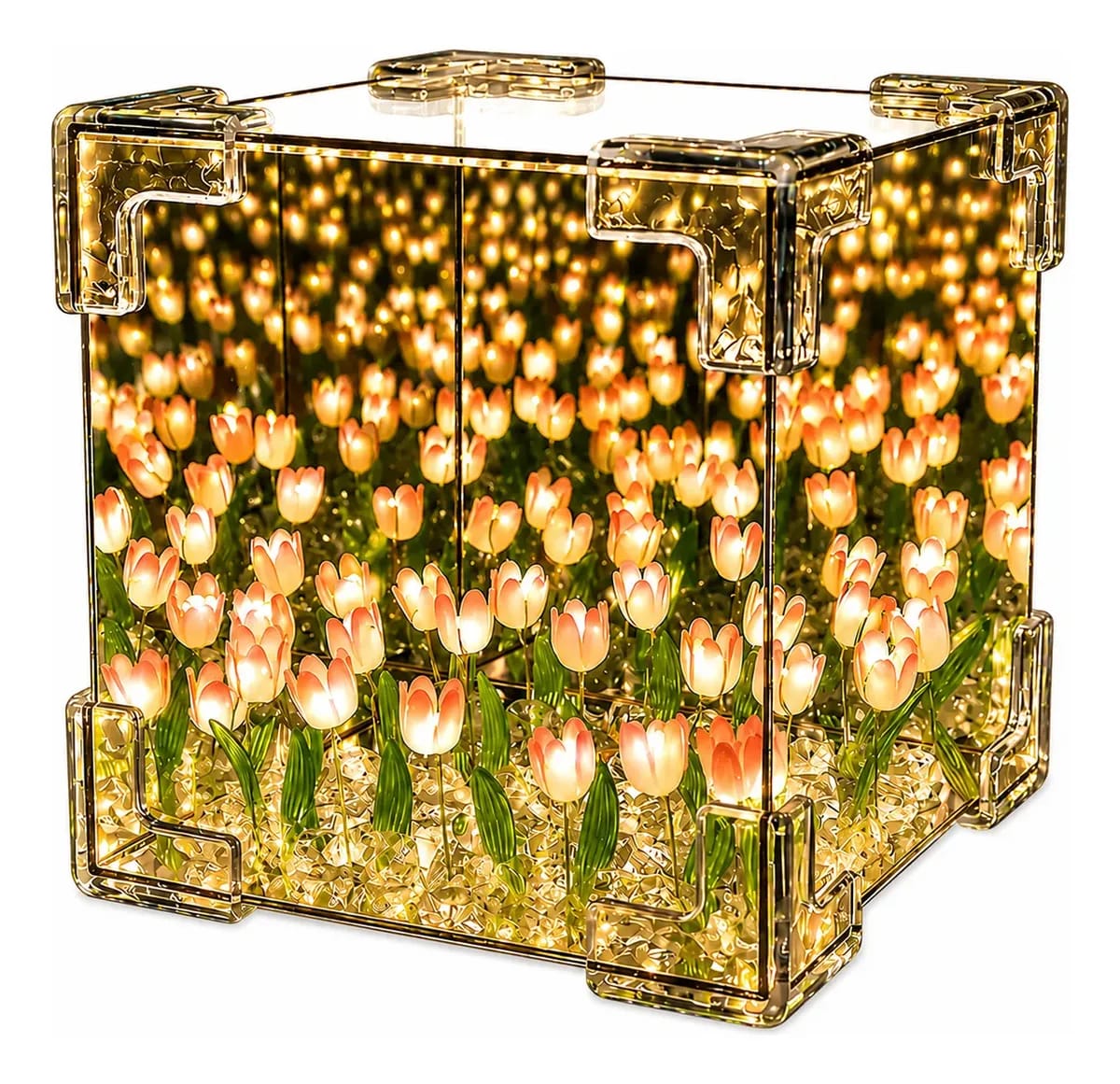 lámpara de cubo de tulipanes infinitos 3