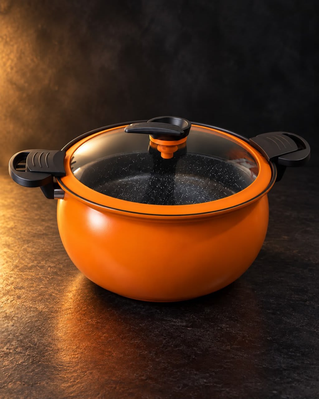 Olla de semipresion con tapa de vidrio
